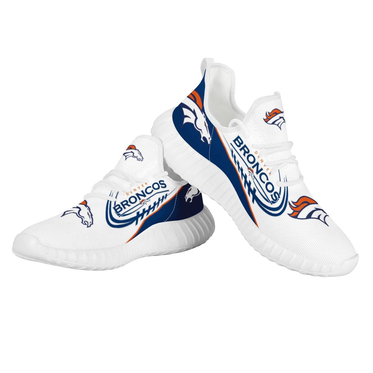 Women's Denver Broncos Mesh Knit Sneakers/Shoes 004